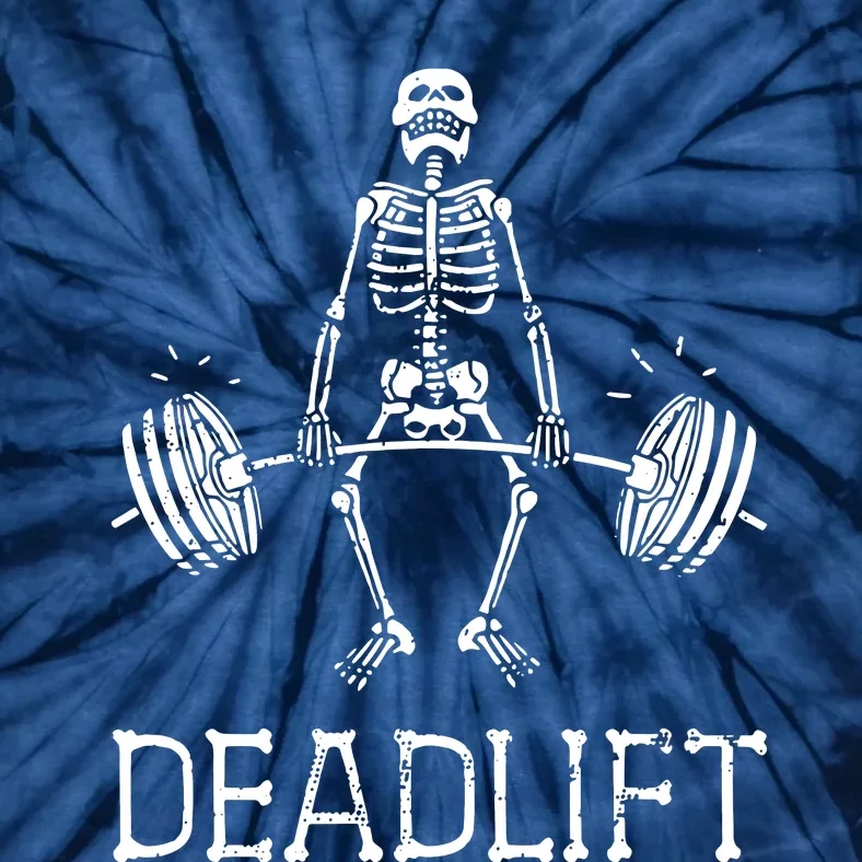 Funny Skeleton Weight Lifting Workout Tie-Dye T-Shirt