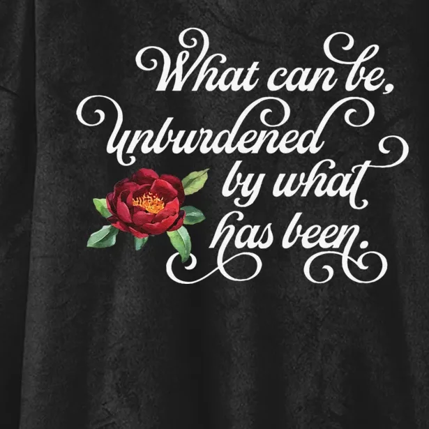 Fancy Script What Can Be Unburdened By What Has Been Hooded Wearable Blanket