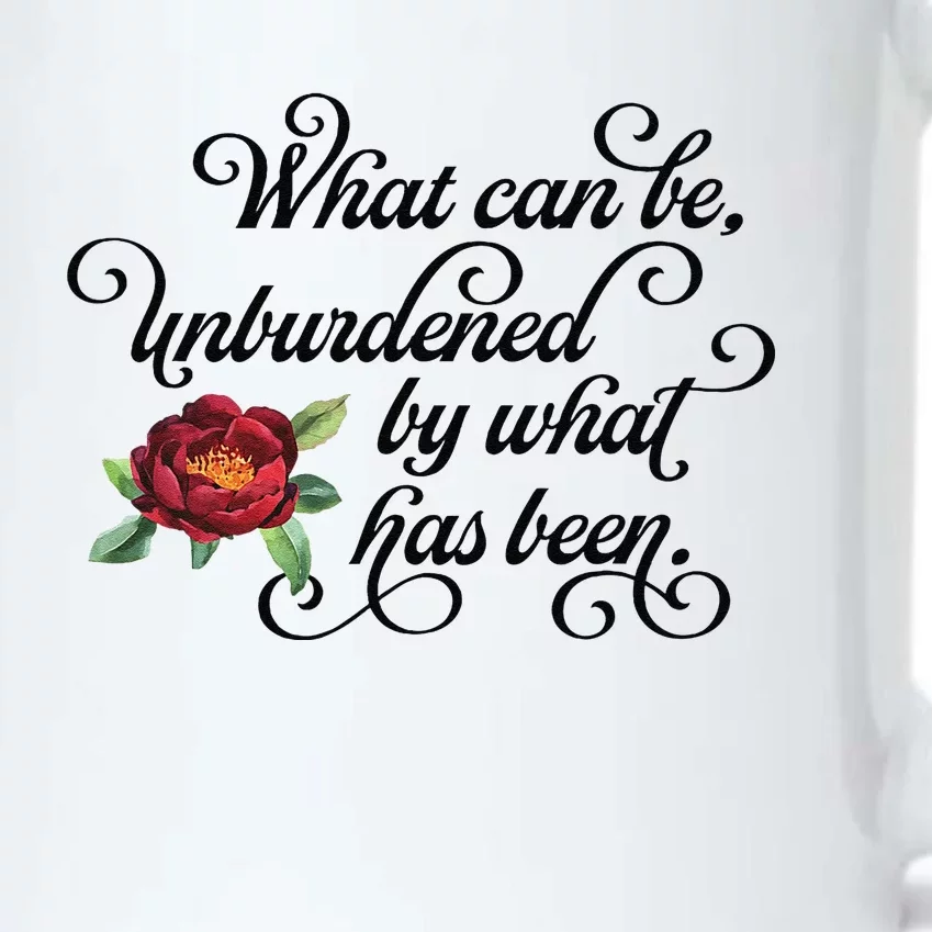 Floral Script What Can Be Unburdened By What Has Been Black Color Changing Mug