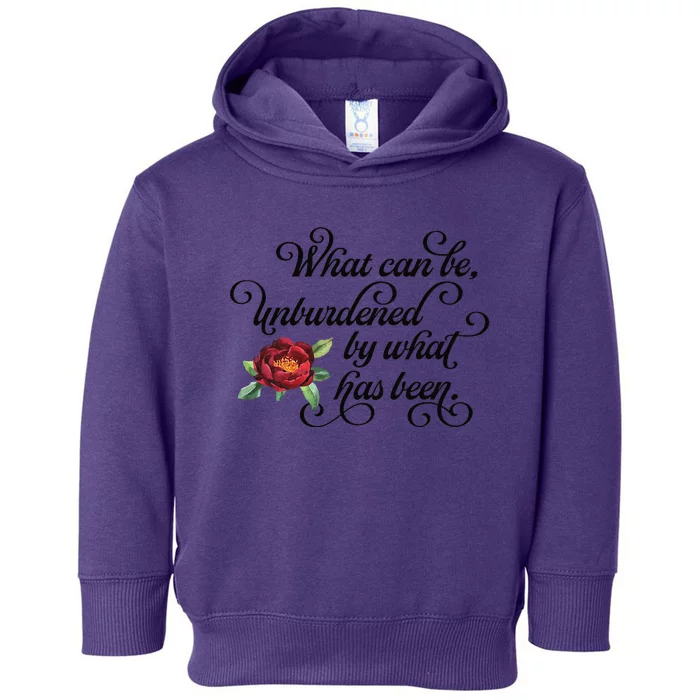 Floral Script What Can Be Unburdened By What Has Been Toddler Hoodie