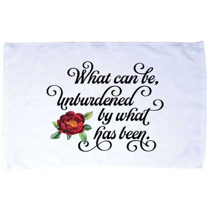 Floral Script What Can Be Unburdened By What Has Been Microfiber Hand Towel