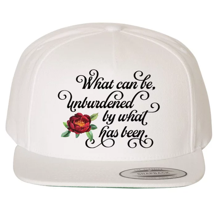 Floral Script What Can Be Unburdened By What Has Been Wool Snapback Cap