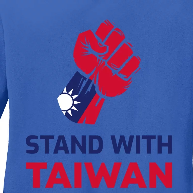 Fist Stand With Taiwan Gift Ladies Long Sleeve Shirt