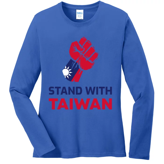 Fist Stand With Taiwan Gift Ladies Long Sleeve Shirt