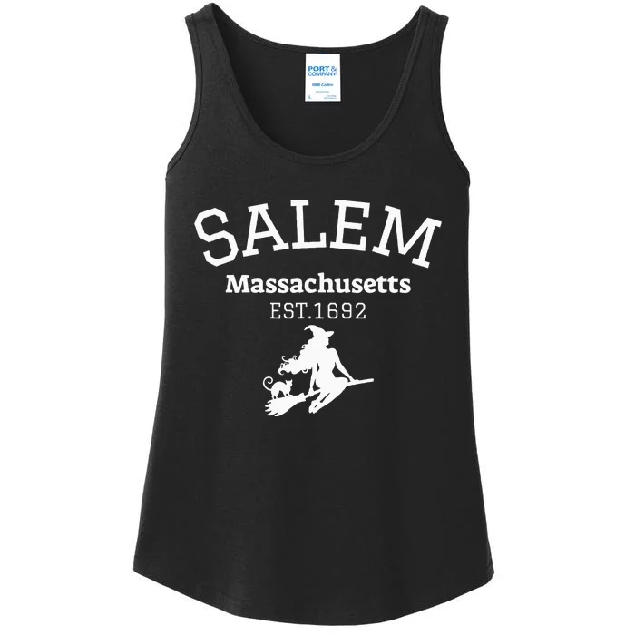 Funny Salem Witch Est 1692 Salem Massachusetts Halloween Ladies Essential Tank