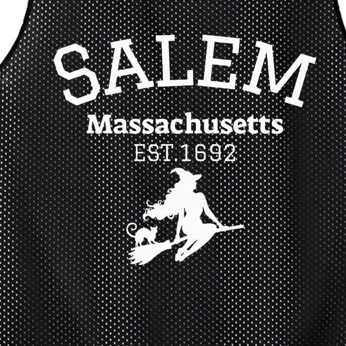 Funny Salem Witch Est 1692 Salem Massachusetts Halloween Mesh Reversible Basketball Jersey Tank