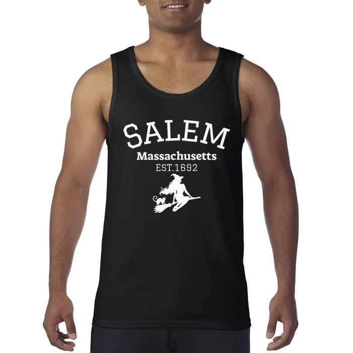 Funny Salem Witch Est 1692 Salem Massachusetts Halloween Tank Top