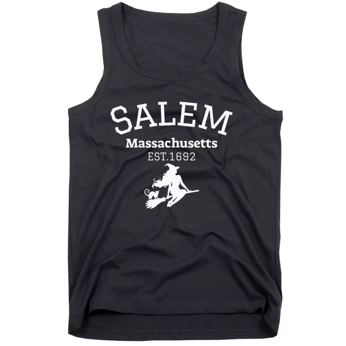 Funny Salem Witch Est 1692 Salem Massachusetts Halloween Tank Top