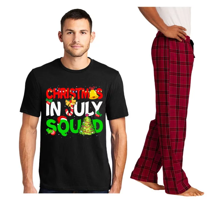 Funny Summer Xmas Christmas In July Squad Pajama Set