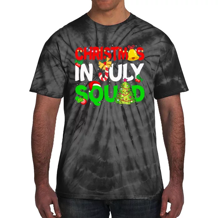 Funny Summer Xmas Christmas In July Squad Tie-Dye T-Shirt