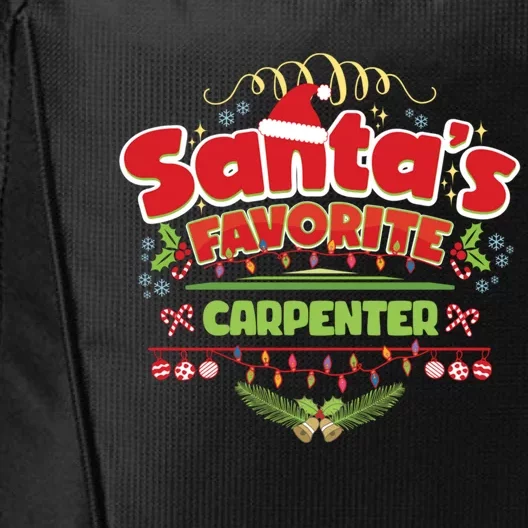 Funny Santa Xmas Gift Christmas Funny Gift For Carpenter Gift City Backpack