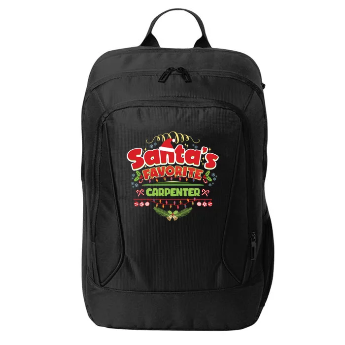 Funny Santa Xmas Gift Christmas Funny Gift For Carpenter Gift City Backpack