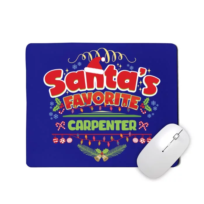 Funny Santa Xmas Gift Christmas Funny Gift For Carpenter Gift Mousepad