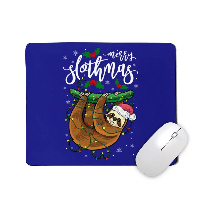 Funny Sloth Xmas Lights Merry Slothmas Sloth Christmas Great Gift Mousepad