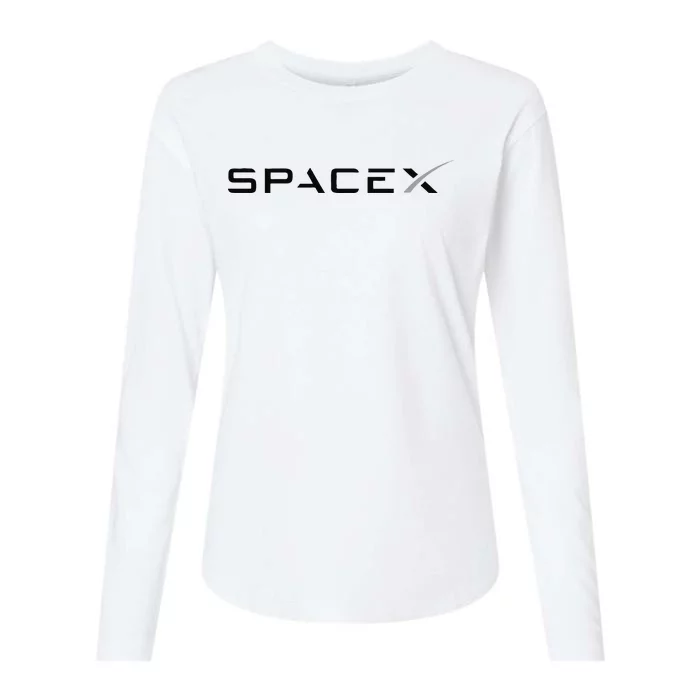 Funny Space X Logo Gift Womens Cotton Relaxed Long Sleeve T-Shirt