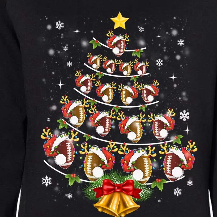 Football Sports Xmas American Football Christmas Tree Gift Womens California Wash Sweatshirt