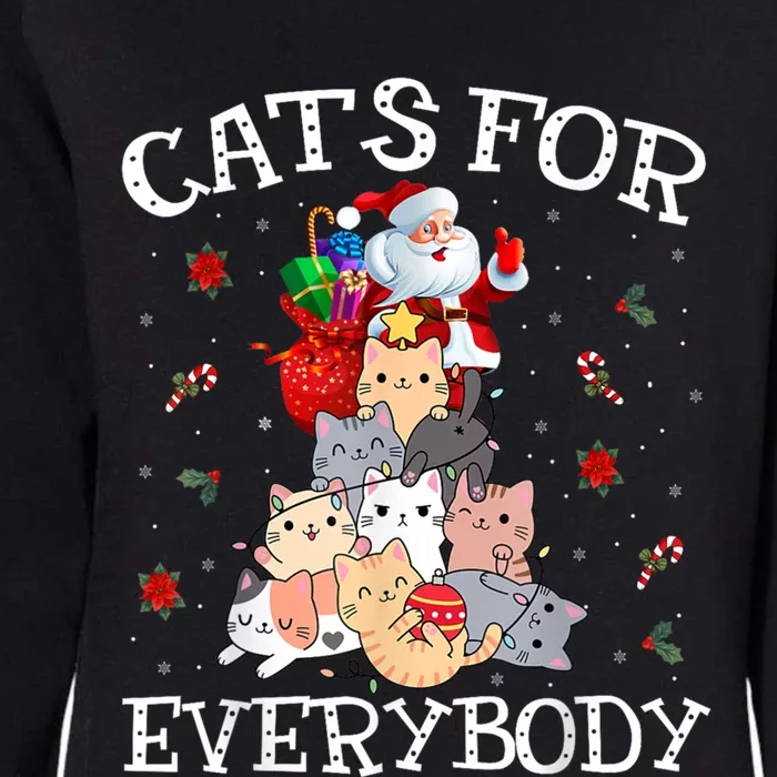 Funny Santa Xmas Pajama Cats For Everybody Christmas Catmas Great Gift Womens California Wash Sweatshirt