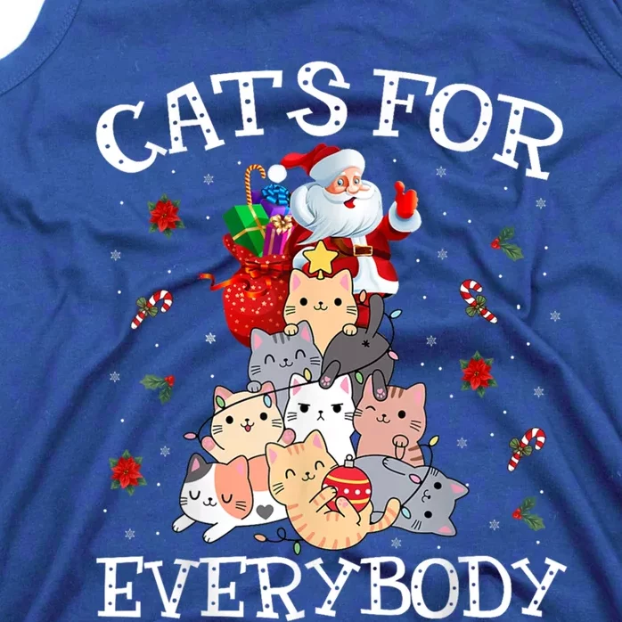 Funny Santa Xmas Pajama Cats For Everybody Christmas Catmas Great Gift Tank Top