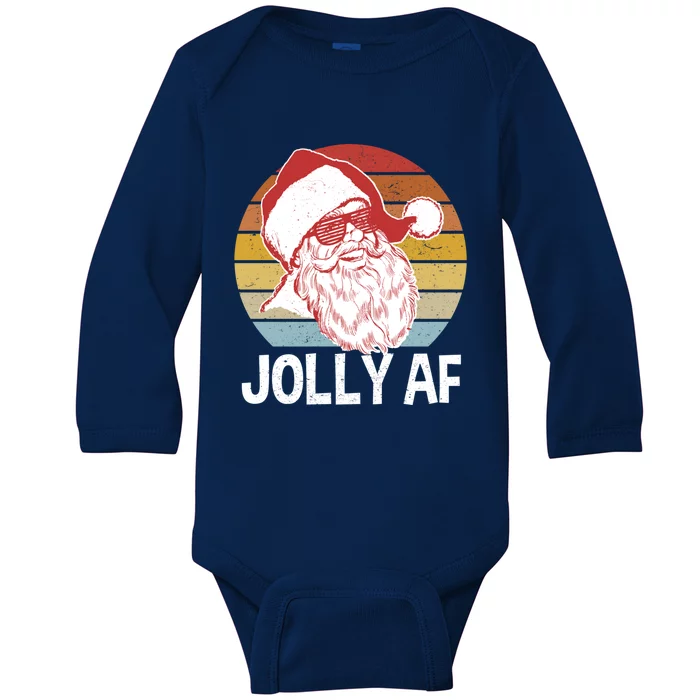 Funny Santa Xmas Gift Baby Long Sleeve Bodysuit