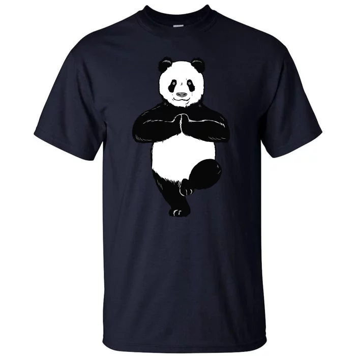 Funny Spiritual Yoga Panda Kids Adults Tall T-Shirt