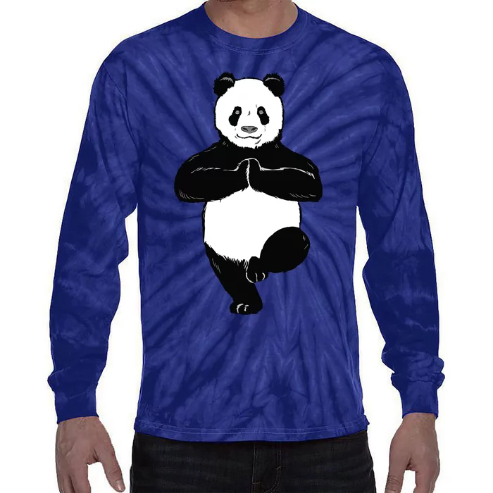 Funny Spiritual Yoga Panda Kids Adults Tie-Dye Long Sleeve Shirt