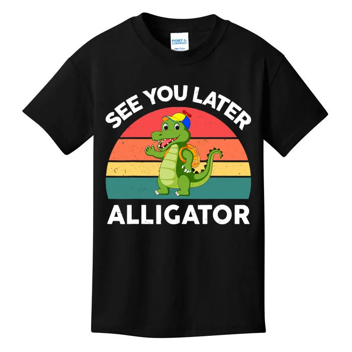 Funny See You Later Alligator Gator Crocodile Boy Girls Kids T-Shirt