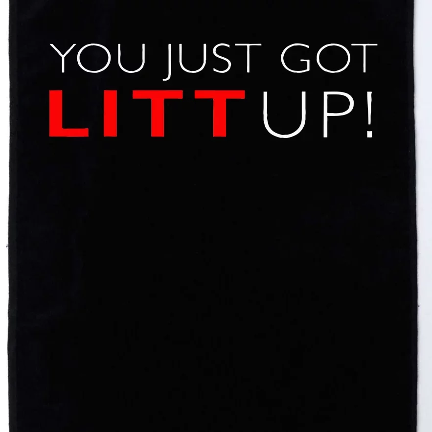 Funny "Suits You Just Got Litt Up!" Perfect Gift Idea Platinum Collection Golf Towel