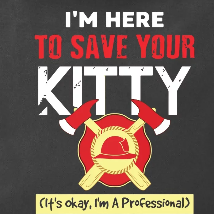 Firefighter Save Your Kitty Funny Tees Firemen Gifts Zip Tote Bag