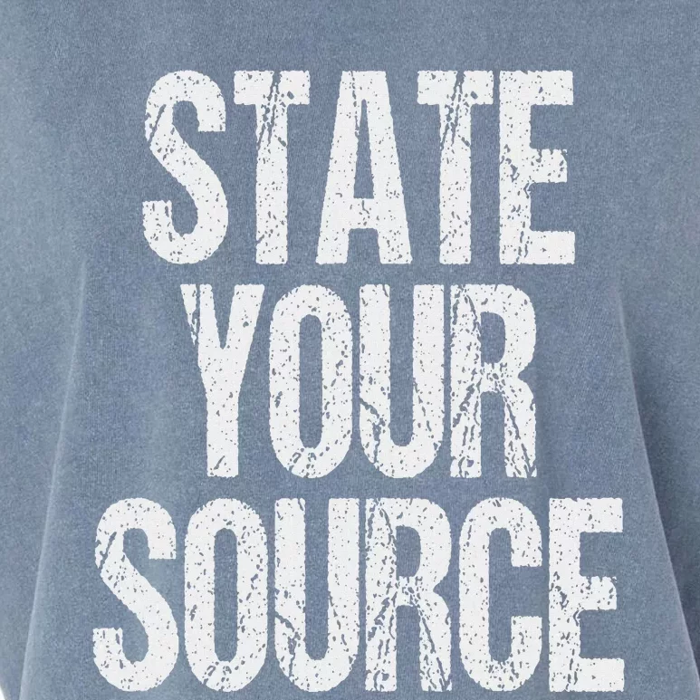 Funny State Your Source Garment-Dyed Women's Muscle Tee