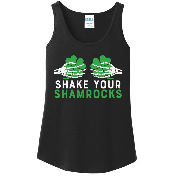 Funny Shake Your Shamrocks Ladies Essential Tank