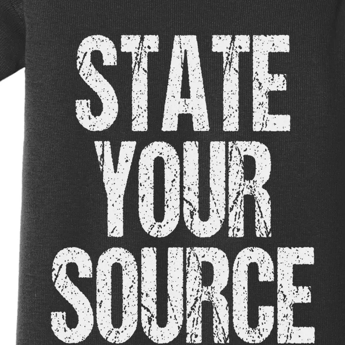 Funny State Your Source Baby Bodysuit