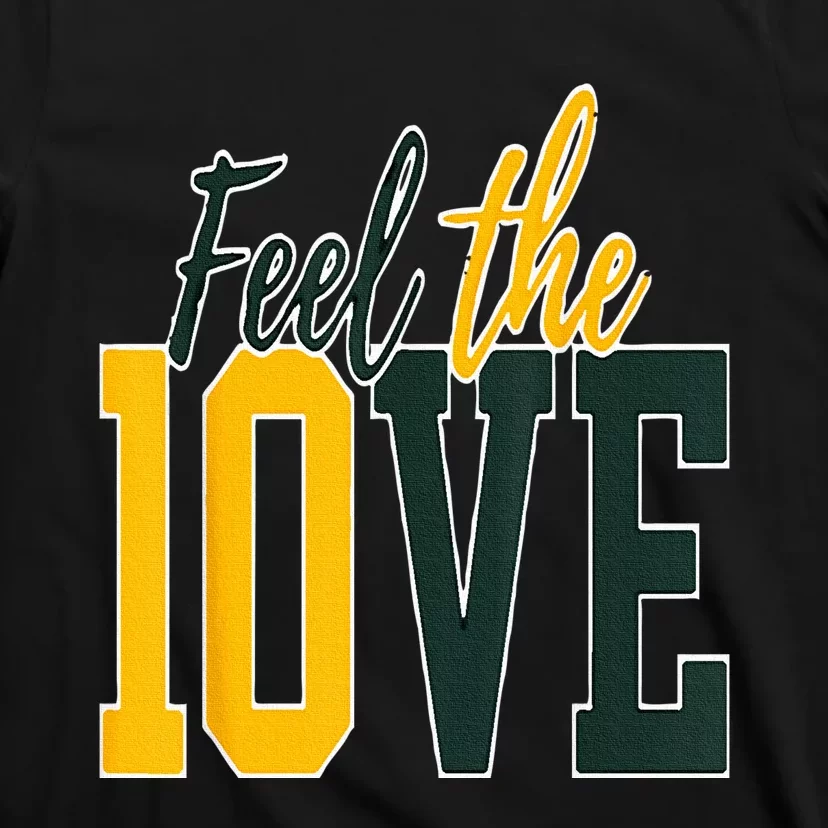 Feel The 10ve Jordan Quarterback Love American Football T-Shirt