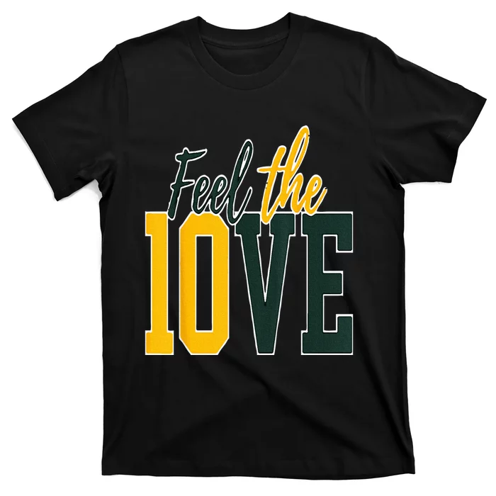 Feel The 10ve Jordan Quarterback Love American Football T-Shirt