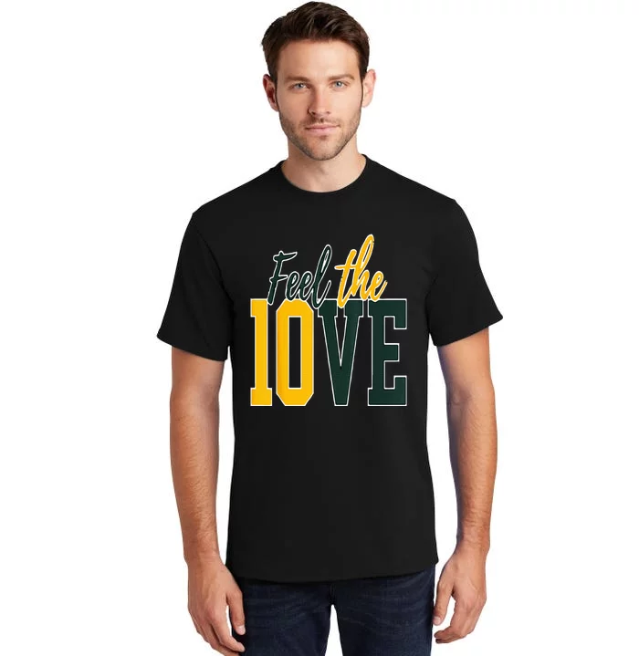 Feel The 10ve Jordan Quarterback Love American Football Tall T-Shirt