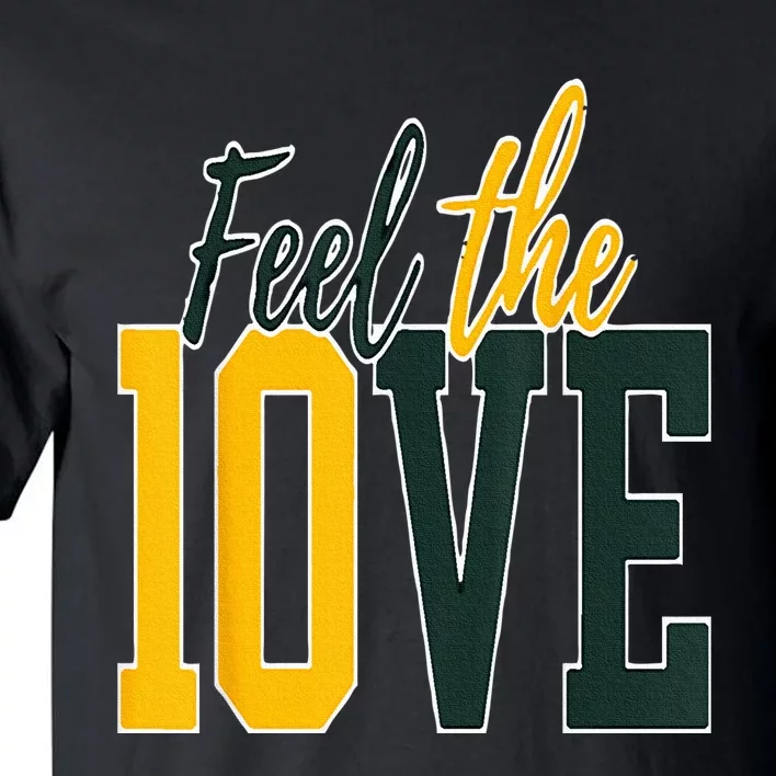 Feel The 10ve Jordan Quarterback Love American Football Tall T-Shirt