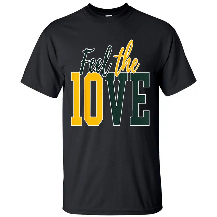 Feel The 10ve Jordan Quarterback Love American Football Tall T-Shirt