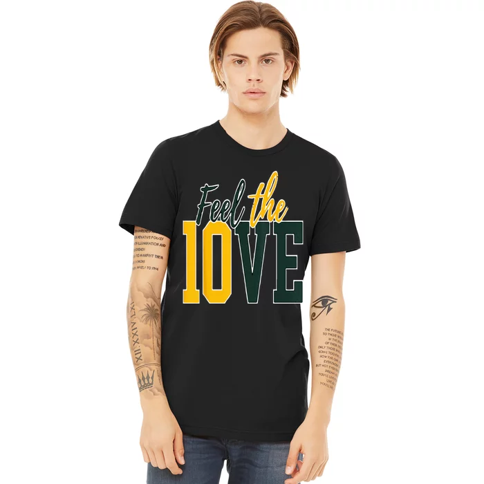 Feel The 10ve Jordan Quarterback Love American Football Premium T-Shirt