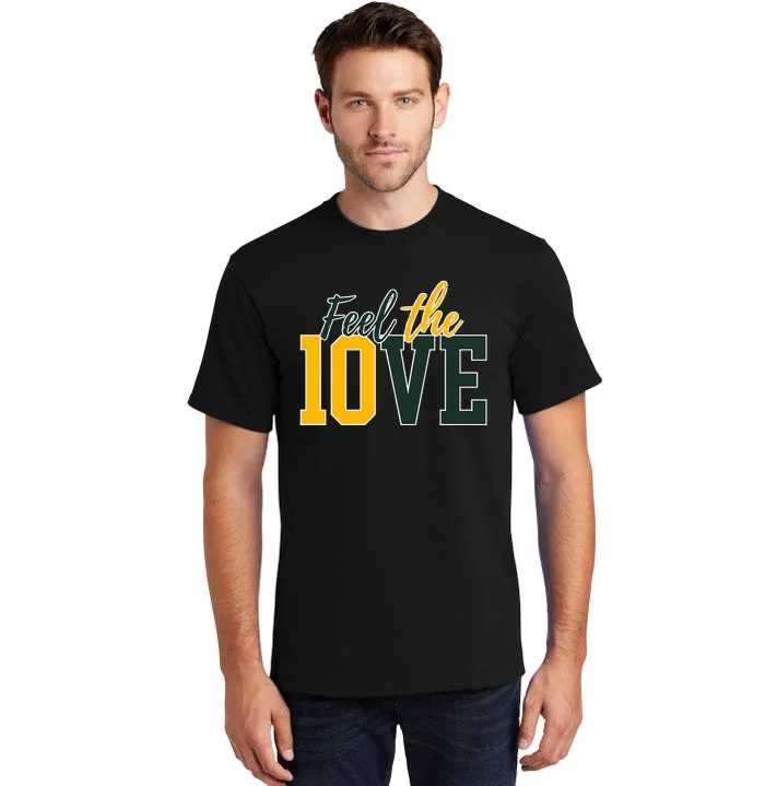 Feel The 10ve Jordan Quarterback Love American Football Tall T-Shirt