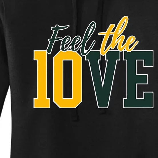 Feel The 10ve Jordan Quarterback Love American Football Women's Pullover Hoodie