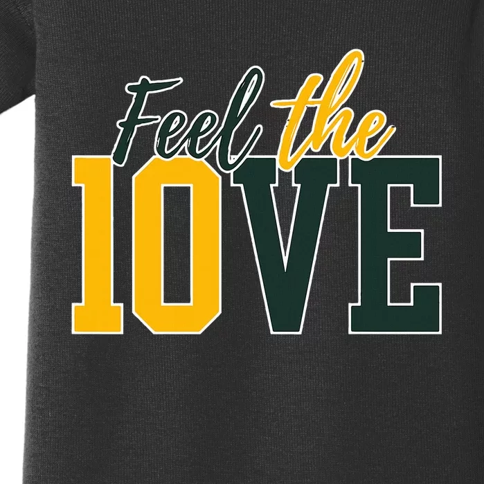 Feel The 10ve Jordan Quarterback Love American Football Baby Bodysuit