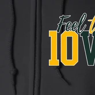 Feel The 10ve Jordan Quarterback Love American Football Full Zip Hoodie