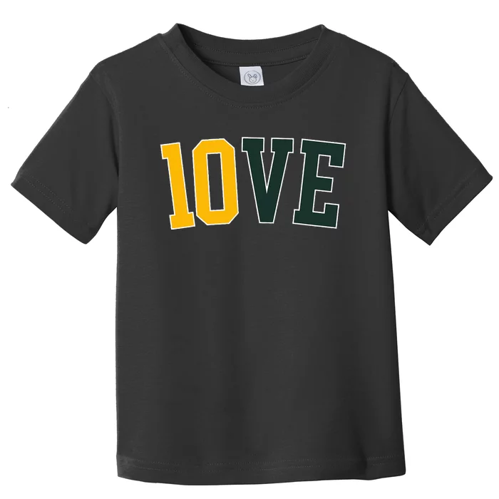 Feel The 10ve Jordan Quarterback Love American Football Toddler T-Shirt