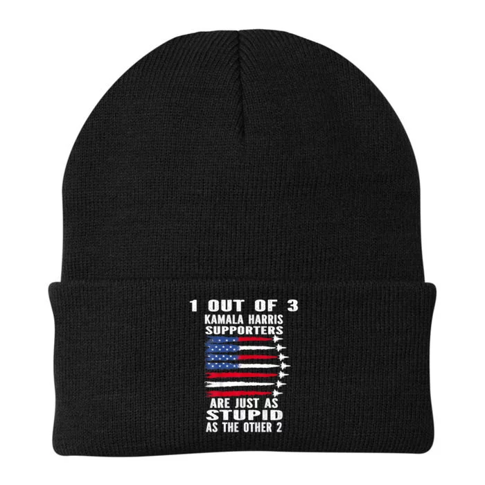 Funny Trump 1 Out Of 3 Kamala Harris Supporters Knit Cap Winter Beanie