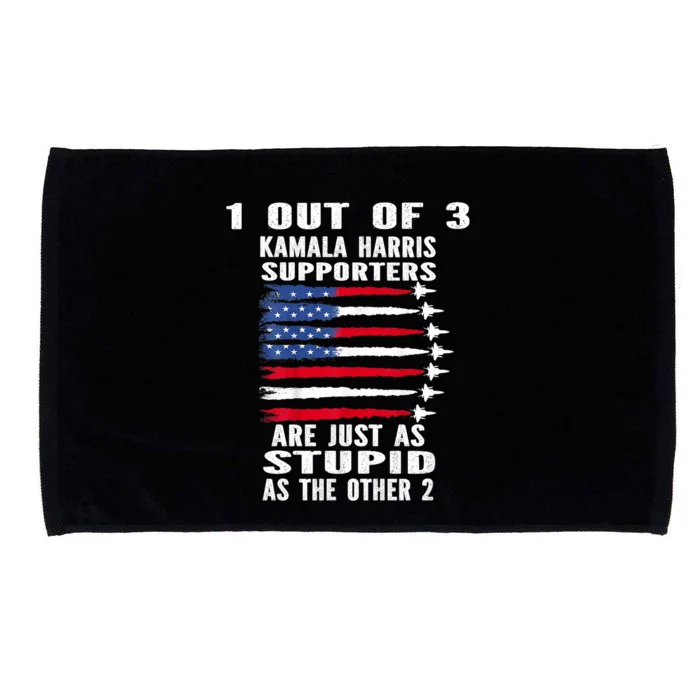 Funny Trump 1 Out Of 3 Kamala Harris Supporters Microfiber Hand Towel