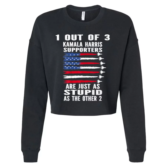 Funny Trump 1 Out Of 3 Kamala Harris Supporters Cropped Pullover Crew