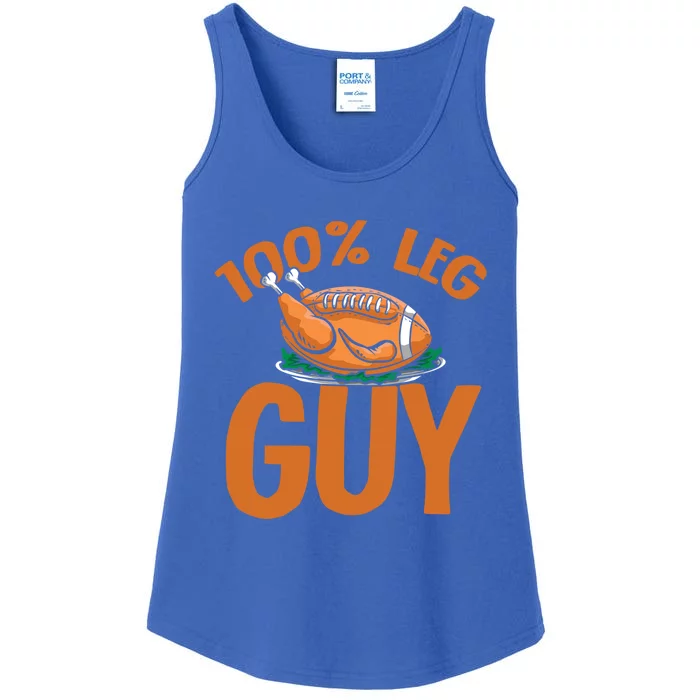 Football Turkey 100% Leg Guy Thanksgiving Cute Gift Ladies Essential Tank