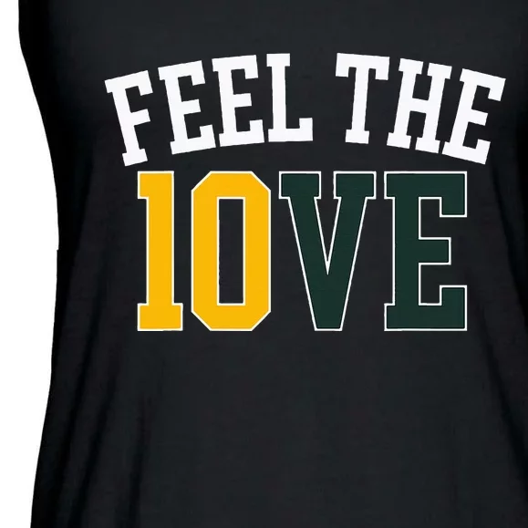 Feel The 10ve Jordan Quarterback Love American Football Ladies Essential Flowy Tank