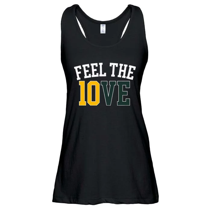 Feel The 10ve Jordan Quarterback Love American Football Ladies Essential Flowy Tank