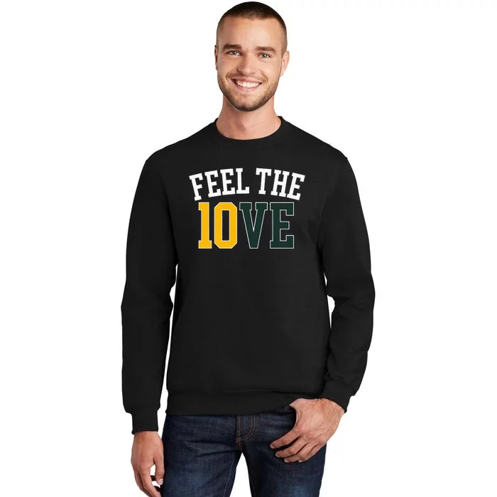 Feel The 10ve Jordan Quarterback Love American Football Tall Sweatshirt