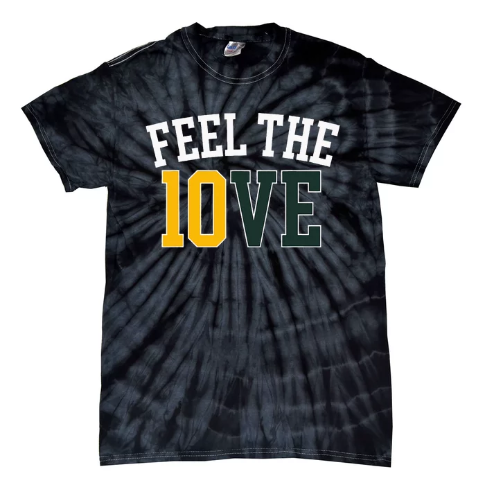 Feel The 10ve Jordan Quarterback Love American Football Tie-Dye T-Shirt